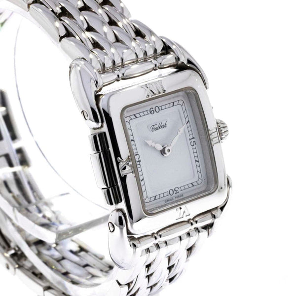 Men's 18K White Gold Master Square Diamond Watch