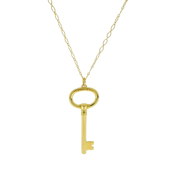 Tiffany & Co. 18K Gold Key Pendant