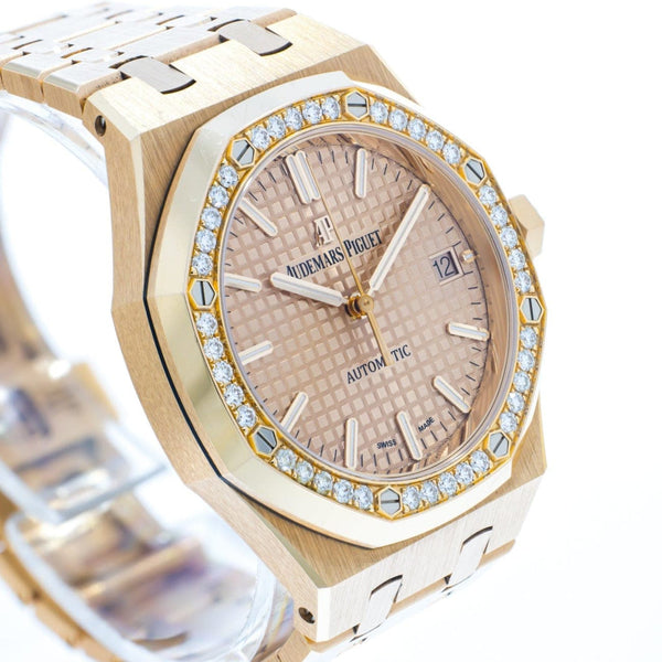 Audemars Piguet Royal Oak 37mm White Dial Rose Gold Bracelet