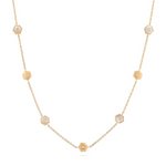 Baia Sommersa 18K Yellow Gold Mother of Pearl & Diamond Station Necklace