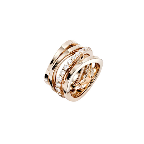 Aspis 18K Rose Gold Spinner Diamond Ring