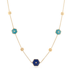 Baia Sommersa 18K Yellow Gold Lapis & Turquoise Diamonds Long Necklace