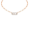 My Move 18K Rose Gold Diamond Necklace