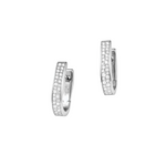 Aruba 18K White Gold Diamond Pavè Hoop Earrings