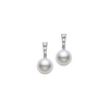 Morning Dew 18K White Gold White South Sea Cultured Pearl & Diamond Drop Earrings