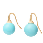 Africa Boule 18K Yellow Gold & Turquoise Earrings