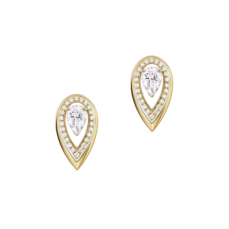 Fiery 18K Yellow Gold & Diamond Earrings