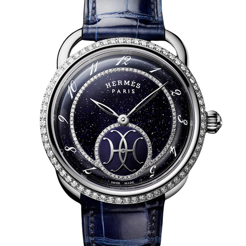 ARCEAU - DOUBLE H DIAMOND SET AVENTURINE MEDIUM WATCH