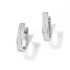 Aruba 18K White Gold Diamond Pavè Hoop Earrings