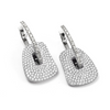 Puzzle 18K White Gold Diamond Pavè Drop Earrings