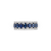 Procida 18K White Gold Sapphire & Diamond Band Ring