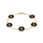 Baia Sommersa 18K Yellow Gold Onyx & Diamond Bracelet