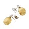 18K Yellow Gold Stud Earrings with Diamonds