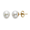 Akoya Pearl 18K Yellow Gold Stud 8mm White A Stud Earrings