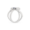 Ischia 18K White Gold Sapphire & Diamond Flower Ring