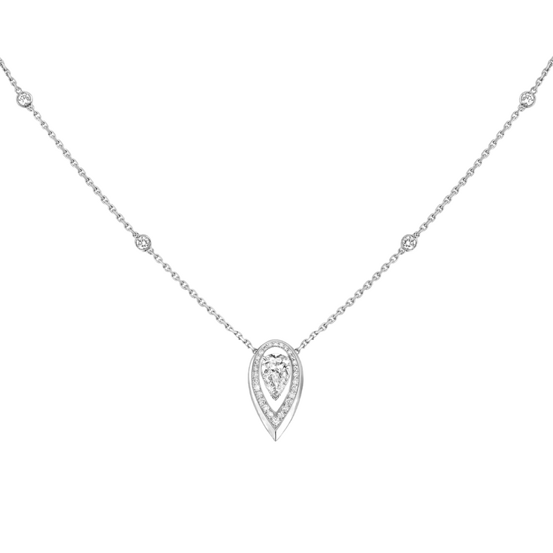 Fiery 18K White Gold & Diamond Necklace