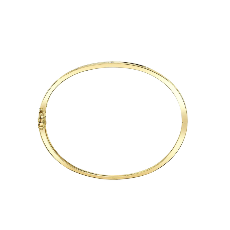 14K Yellow Gold & Diamond Bangle