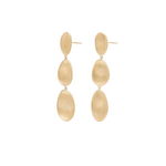 18K Yellow Gold Lunaria 3 Drop Petal Earrings