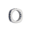 Procida 18K White Gold Sapphire & Diamond Band Ring