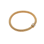 Solo 18K Yellow Gold & Diamond Rondel Bracelet