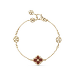 Opera 18K Yellow Gold Tulle Red Enamel Bracelet