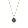 Opera 18K Yellow Gold Tulle Blue Enamel Pendant Necklace