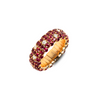 Rubies 18K Yellow Gold Domed Diamond Stretch Ring