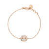 Pom Pom Dot 18K Rose Gold Diamond Pavé & Mother of Pearl Two-Sided Button Bracelet