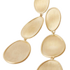 18K Yellow Gold Lunaria 3 Drop Petal Earrings