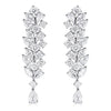 Diamond 18K White Gold Round and Fancy Cut Drop Earrings