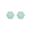 Baia Sommersa 18K Yellow Gold Turquoise & Diamond Stud Earrings