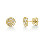 Emmie 14K Yellow Gold & Diamond Pave Circle Stud Earring