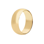 14K Yellow Gold European Comfort Fit 8.0 Wedding Band Ring