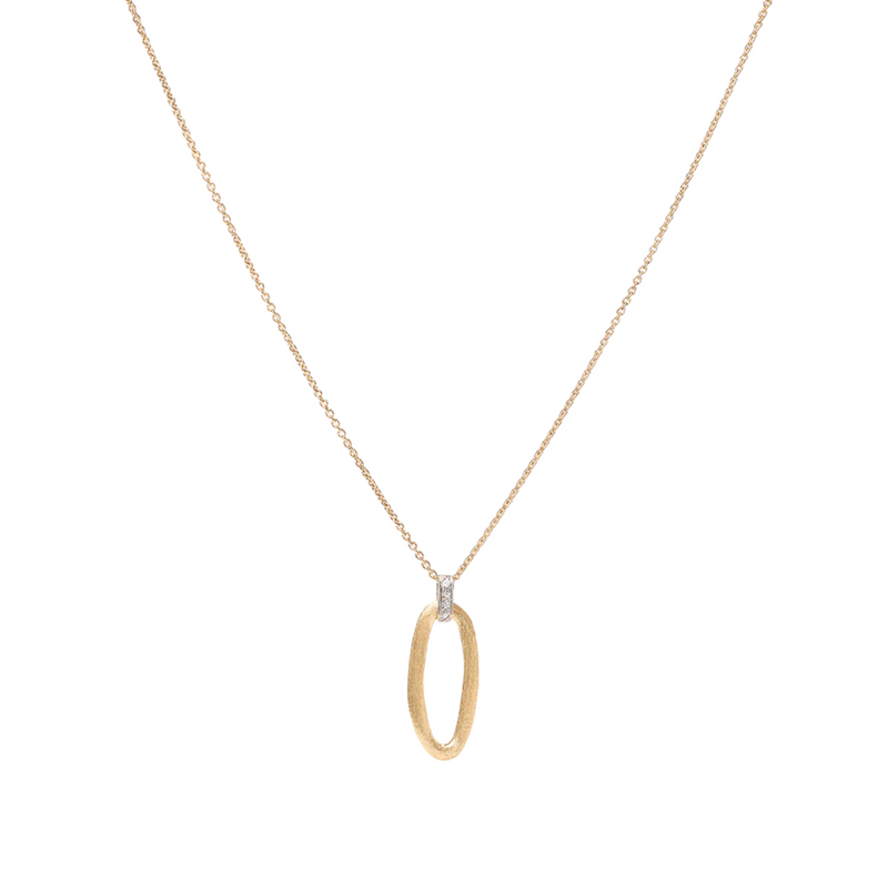 Jaipur 18K Yellow Gold Pendant Necklace with Diamond Accent