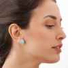 Baia Sommersa 18K Yellow Gold Turquoise & Diamond Stud Earrings