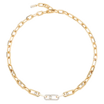 Move Link 18K Yellow Gold Diamond Necklace