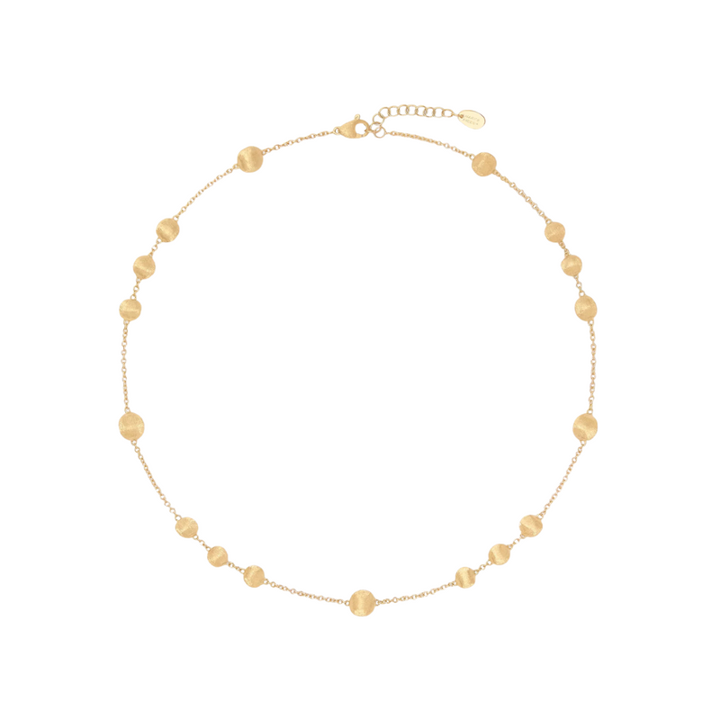 Africa 18K Yellow Gold Bead Necklace