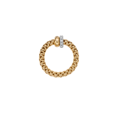 Solo 18K Yellow Gold & Diamond Rondel Ring