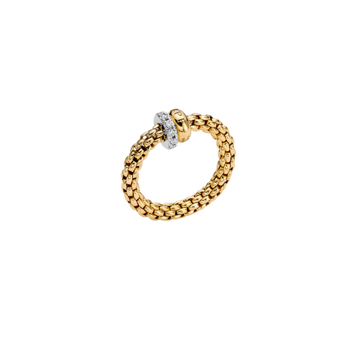 Solo 18K Yellow Gold & Diamond Rondel Ring