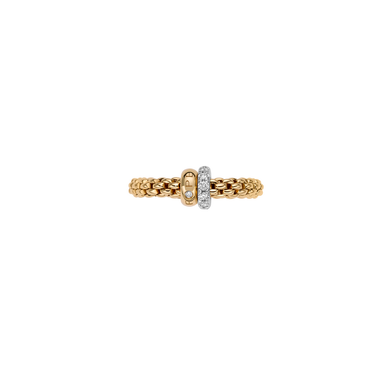 Solo 18K Yellow Gold & Diamond Rondel Ring