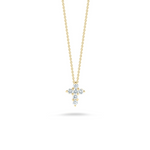 Tiny Treasures 18K Yellow Gold Mini Diamond Cross Necklace