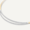 Masai 18K Yellow Gold Coil Collar With Double Row Diamond Bar