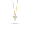 Tiny Treasures 18K Yellow Gold Mini Diamond Cross Necklace