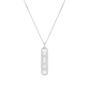 Move 10TH 18K White Gold Petite Model Pavé Diamond Necklace