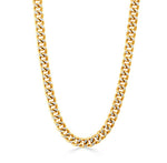 Circolo 18K Yellow Gold Diamond Cut Cuban Link Chain Necklace