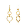 Celestial 18K Yellow Gold Triple Drop Spin Earrings