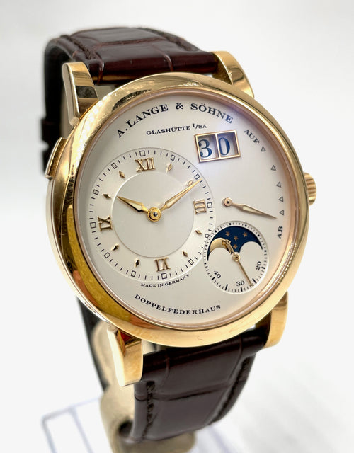 Lange 1 Moonphase Silver dial in Rose gold.