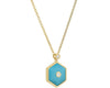 Baia Sommersa 18K Yellow Gold Diamonds & Turquoise Long Pendant Necklace