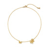 Golden 18K Yellow Gold Butterfly Diamond Touch Necklace