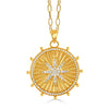 Celestia 18K Yellow Gold Satin Diamond Star Pendant Necklace